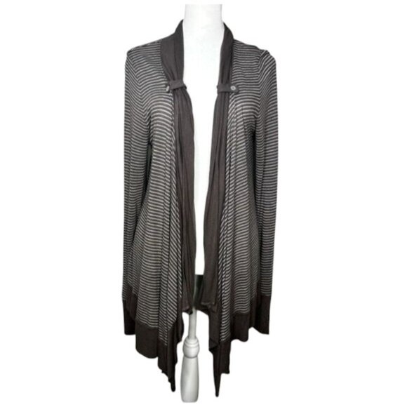 Anthropologie Splendid Womens Striped Flyaway Open Front Cardigan X-Large - Picture 11 of 12
